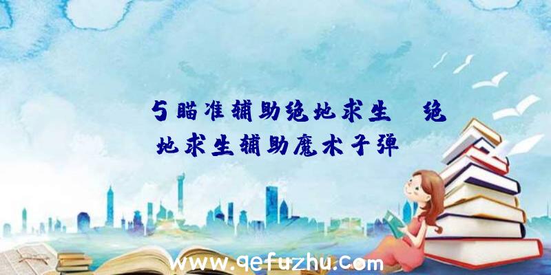 「PS5瞄准辅助绝地求生」|绝地求生辅助魔术子弹